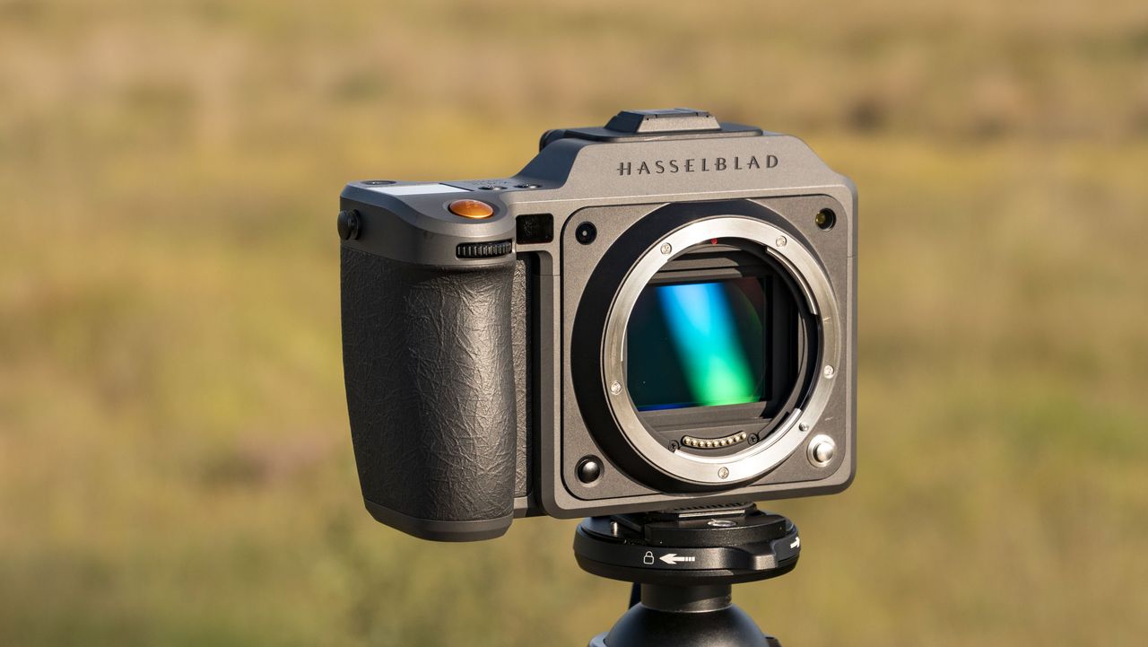 Hasselblad X2D II 100C camera outdoors at first light