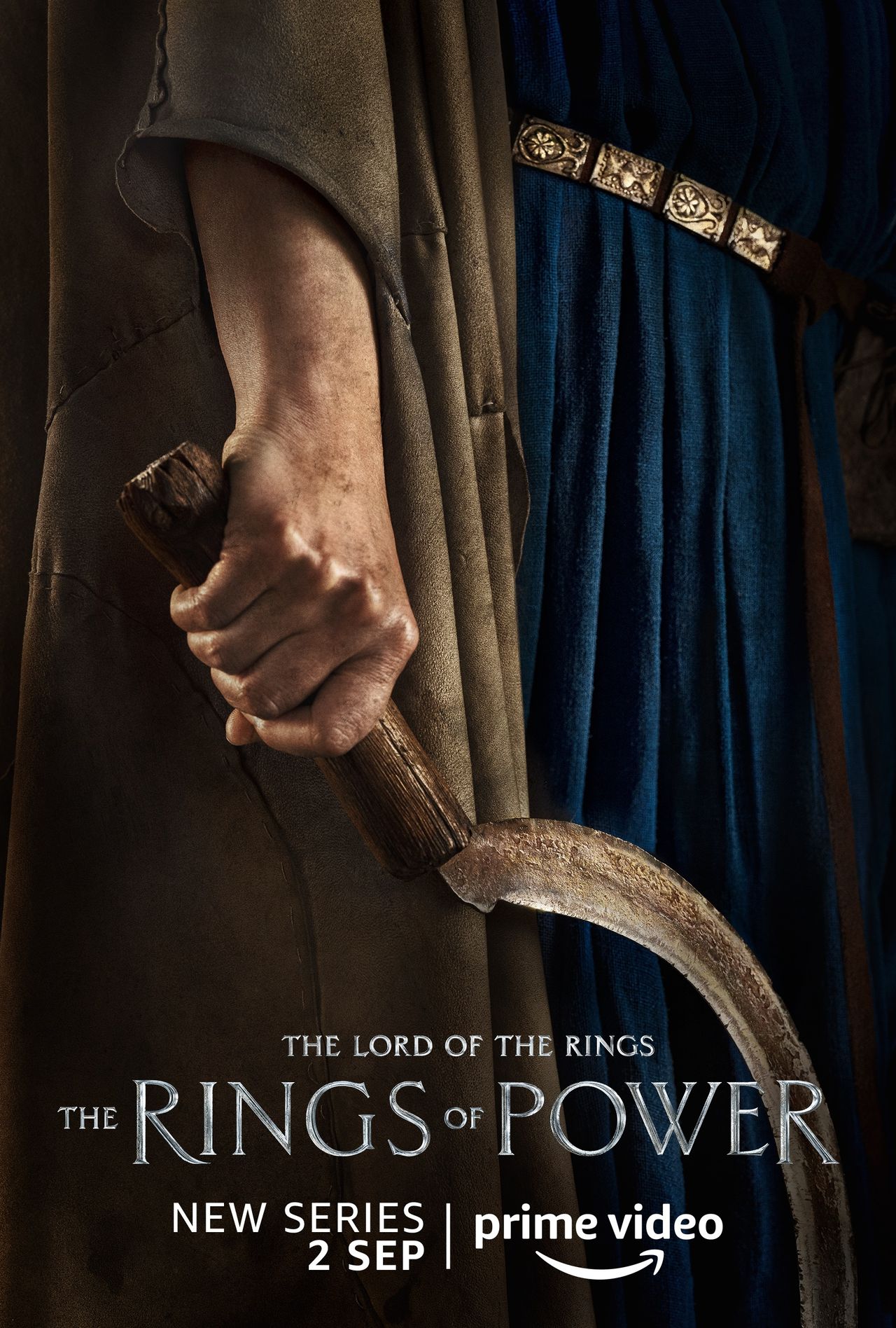 A farmer character poster for Lord of the Rings: The Rings of Power