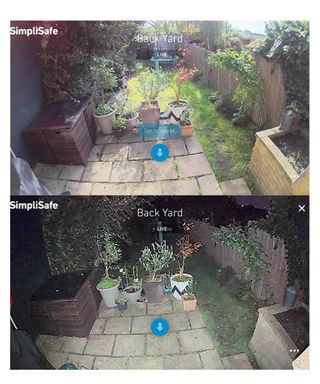 view from a security camera in day and night
