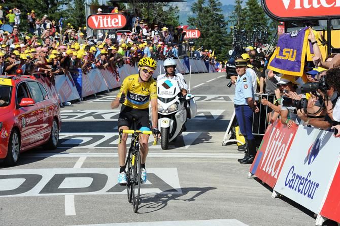 A small thumbs up was Chris Froome's only salute for withstanding all attacks to stay in the lead