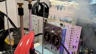 Galax RTX 4090 HOF being overclocked with liquid nitrogen