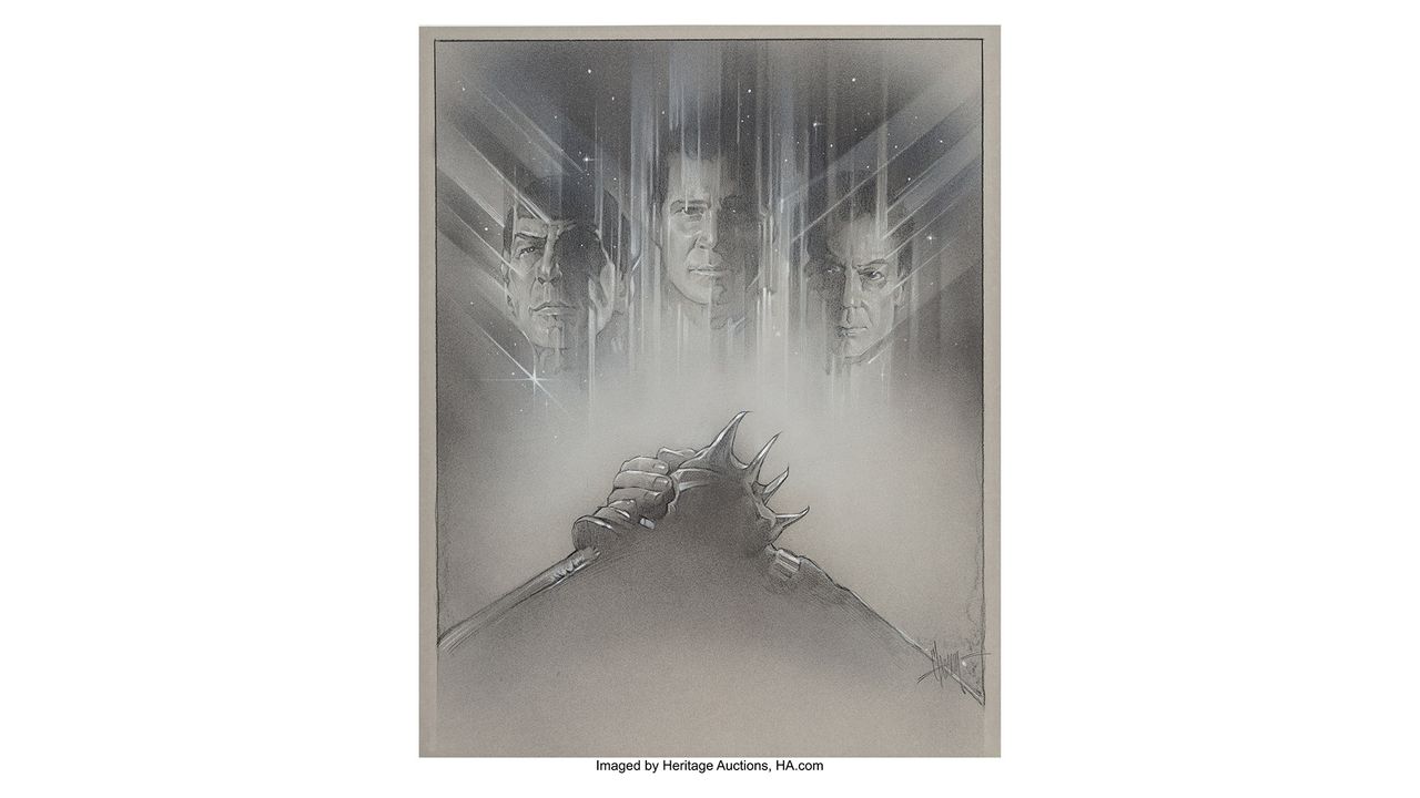 This 1991 poster study for "Star Trek VI: The Undiscovered Country" was sold at auction in April 2019.