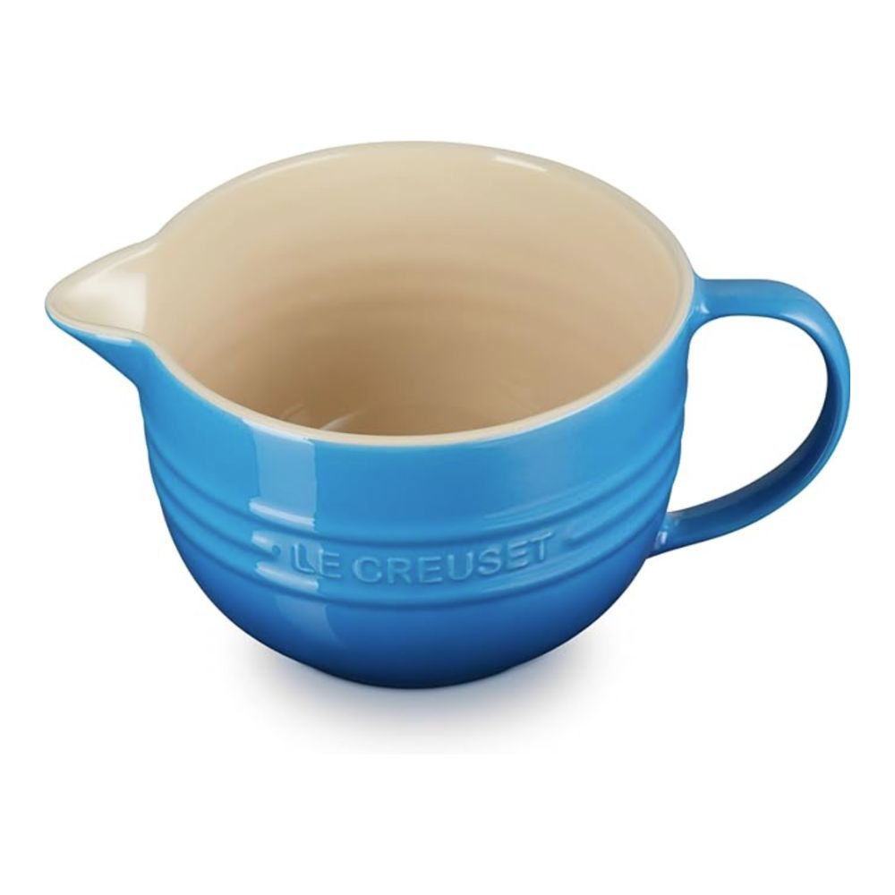 Le Creuset blue batter jug