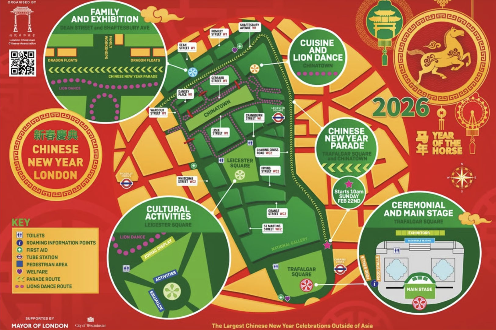 Chinese New Year parade map.