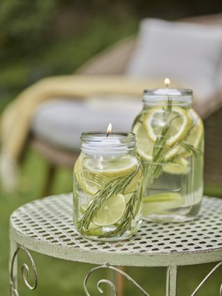 DIY insect repellent candle holder