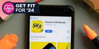 Couch to 5K Runner app on phone