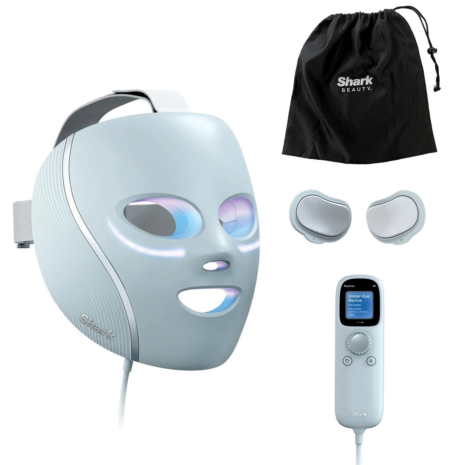 Shark Beauty Cryoglow Under-Eye Cooling and Led Anti-Ageing and Blemish Repair Mask - Blue Frost