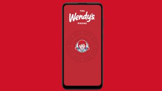 The Wendy's Phone against a red background
