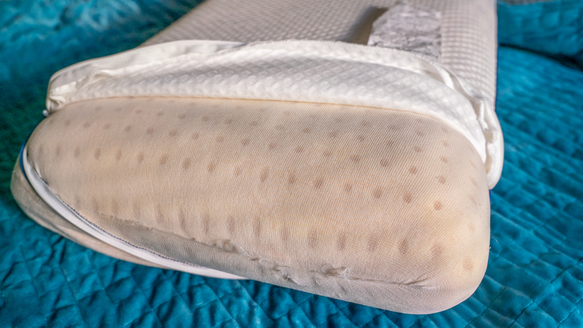 Close-up of the DreamCloud Best Rest pillow