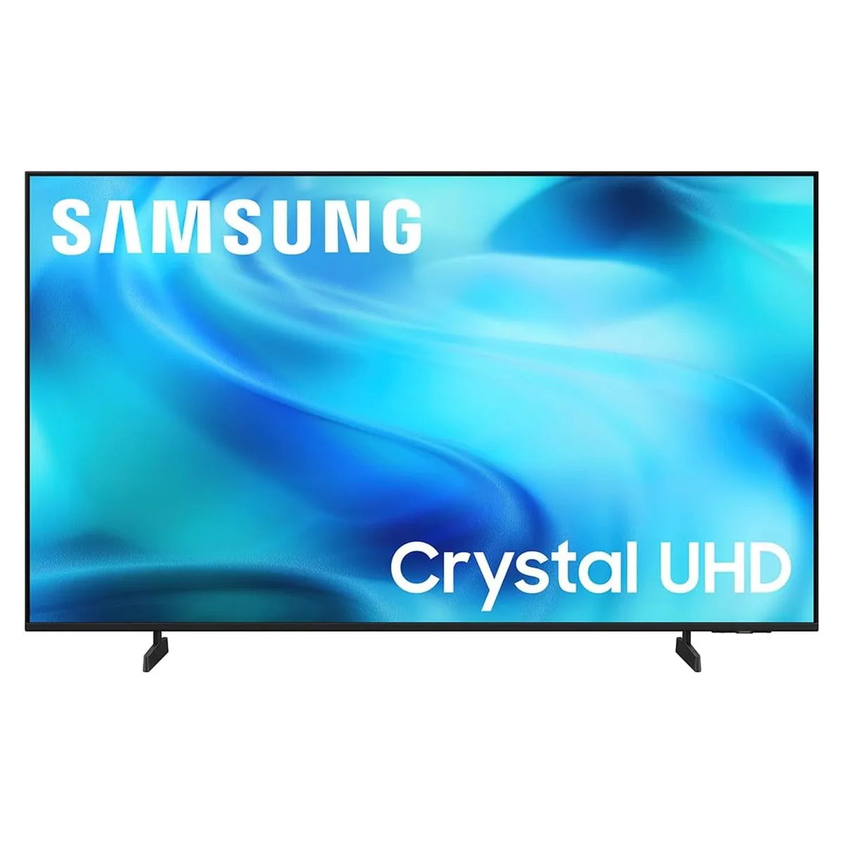 A Samsung Crystal UHD TV on a white background.
