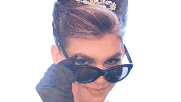 Clothing, Eyewear, Ear, Hairstyle, Earrings, Shoulder, Jewellery, Fashion accessory, Hair accessory, Style,
