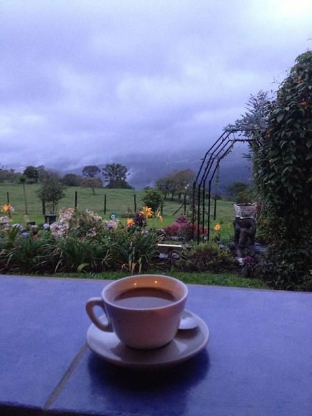 Nice views and a cup of Costa Rican cafe after stage 2