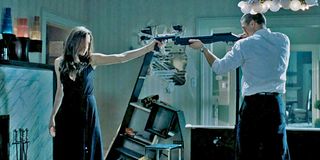 Angelina Jolie and Brad Pitt try to kill each other in Mr. and Mrs. Smith