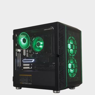 A Refract Gaming Jade PC on a plain background