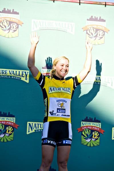 Courtesy of hard fought time bonuses, Shelley Evans (Peanut Butter &amp; Co TWENTY 12) the new Nature Grand Prix race leader.
