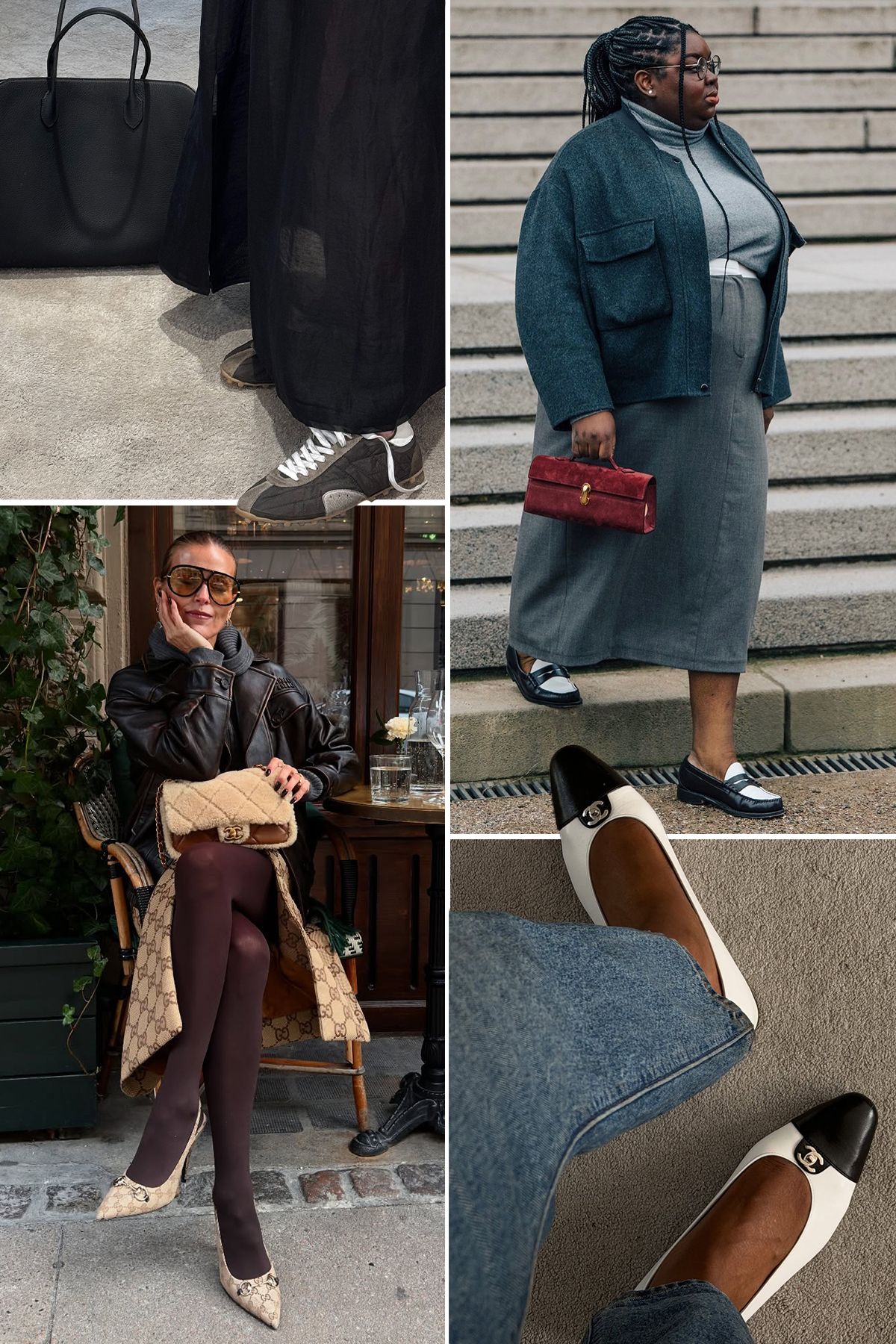 @annabelrosendahl, @nlmarilyn, @polliani and @abimarvel wearing two-tone shoes for winter 2026