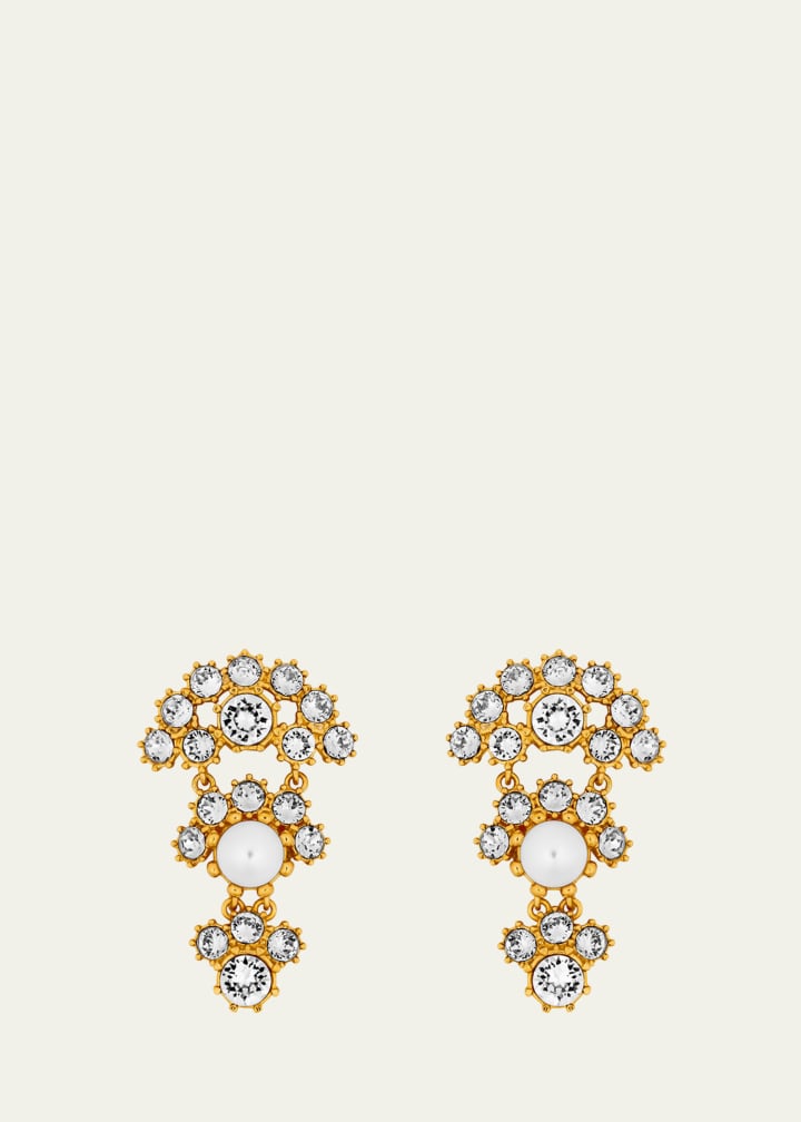 Crystal Arch Drop Earrings