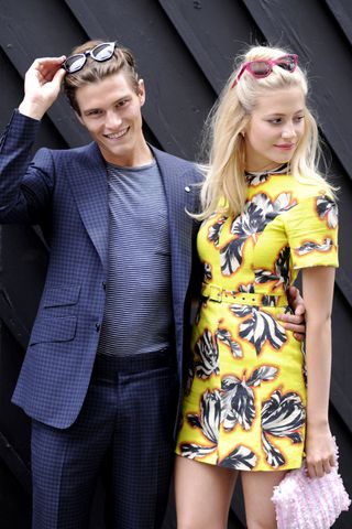 Oliver Cheshire And Pixie Lott At The London Collections: Mens