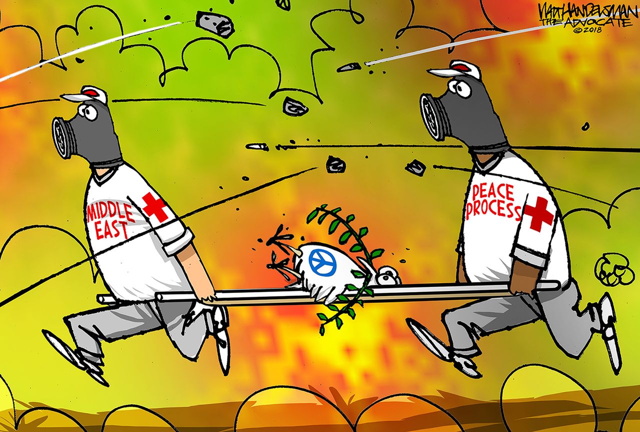 Political cartoon world Middle East peace process