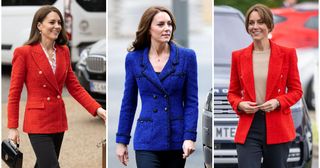 Kate Middleton wearing boucle blazers