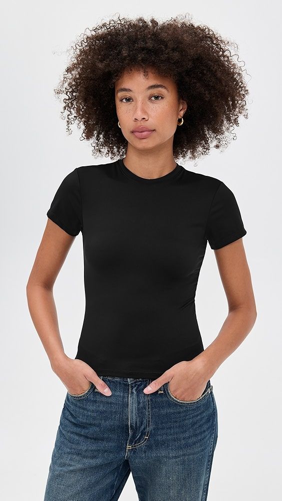 Good American Weightless Scuba Baby Tee