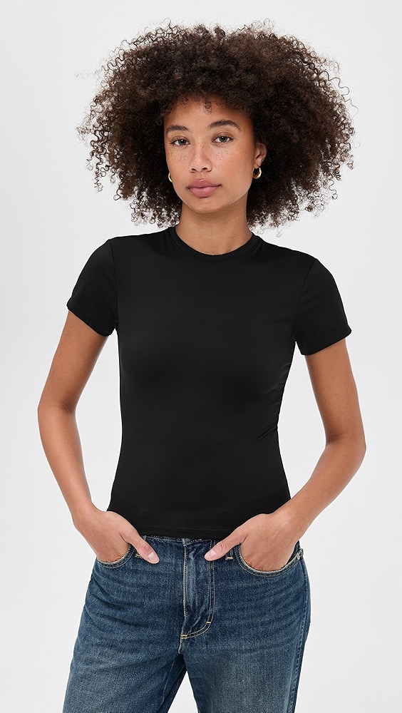 Good American Weightless Scuba Baby Tee