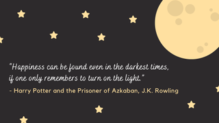 A children's book quote from Harry Potter and the Prisoner of Azkaban by J.K. Rowling.