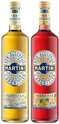 Martini Non-Alcoholic Aperitivo Vibrante and Floreale Dual Set, 2 x 75 cl