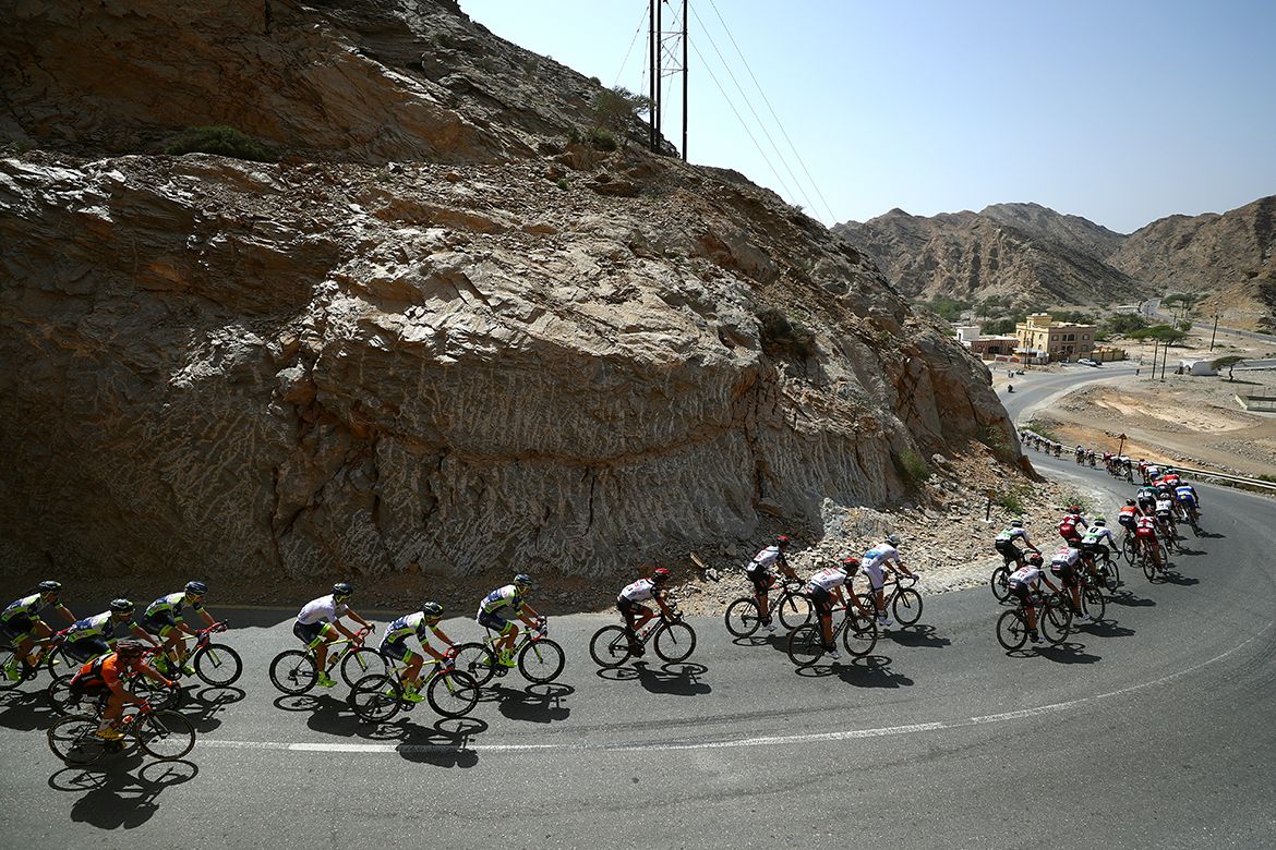 The Tour of Oman peloton.