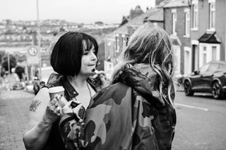 Behind the scenes snap of Ruth Jones having make up applied on final Gavin & Stacey