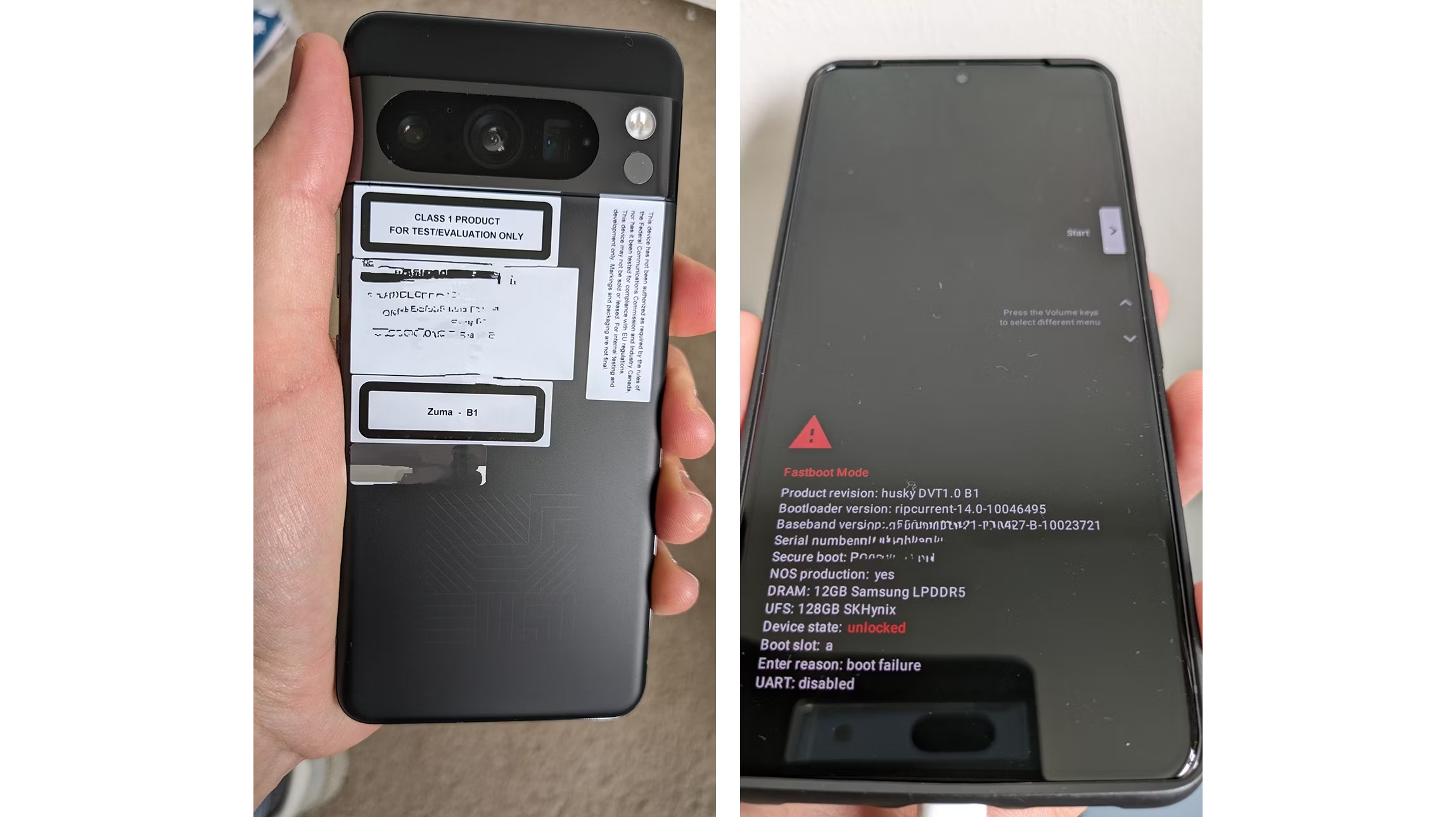 Leaked photos of the Pixel 8 Pro