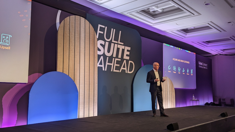 NetSuite CEO Evan Goldberg on stage