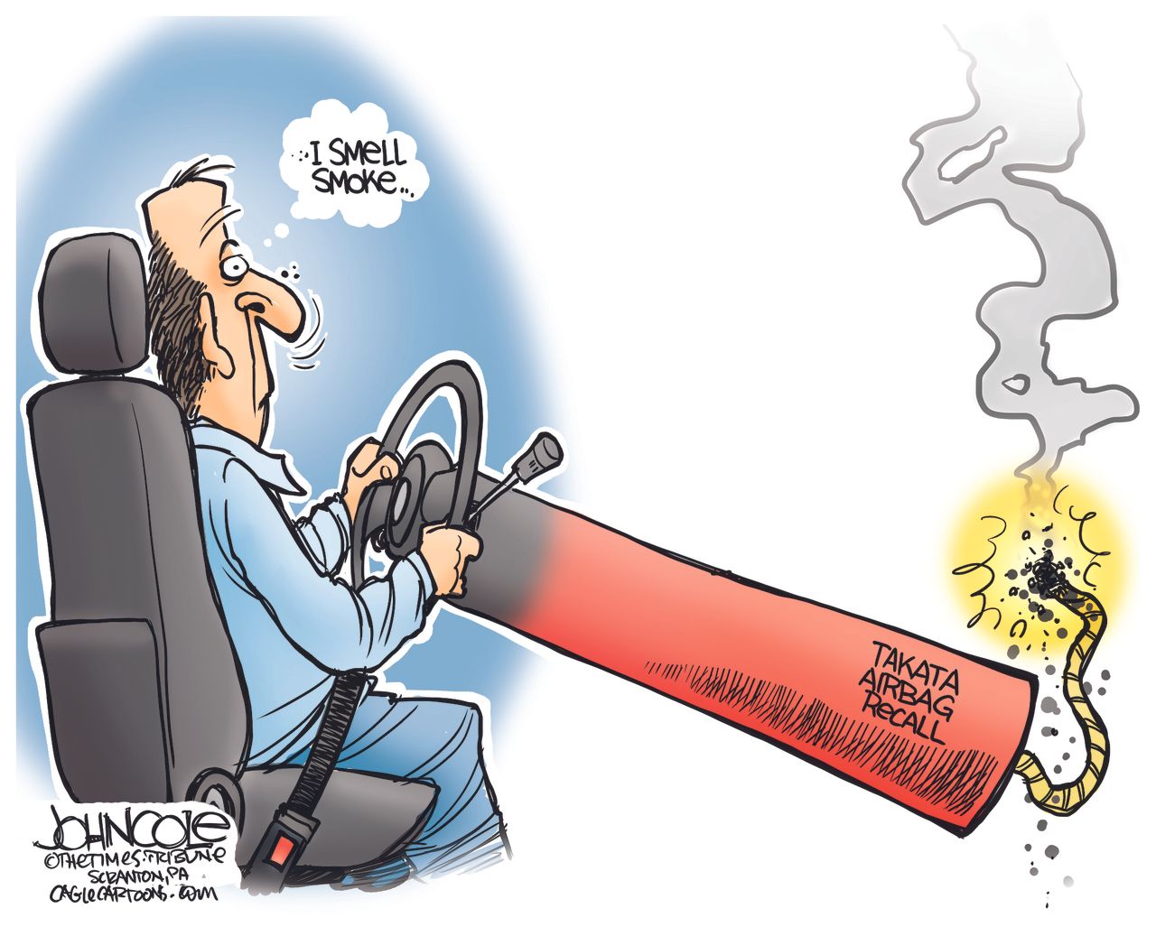 Editorial cartoon World Airbag Recall