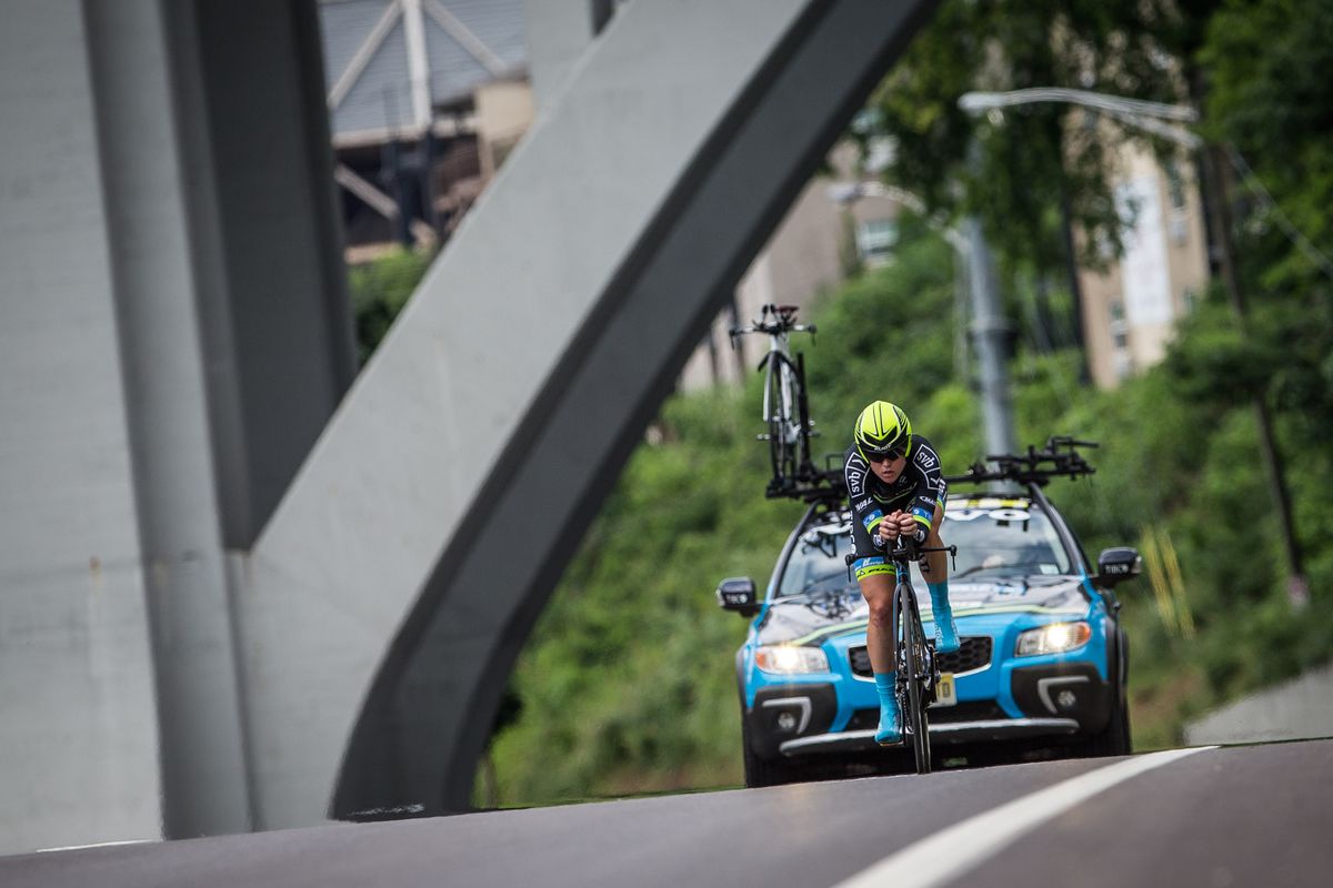 Lauren Stephens (TIBCO) on her way from the turnaround.