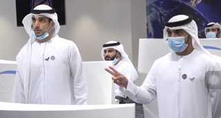 Workers at Emirati mission control counted down the launch of the Hope mission.