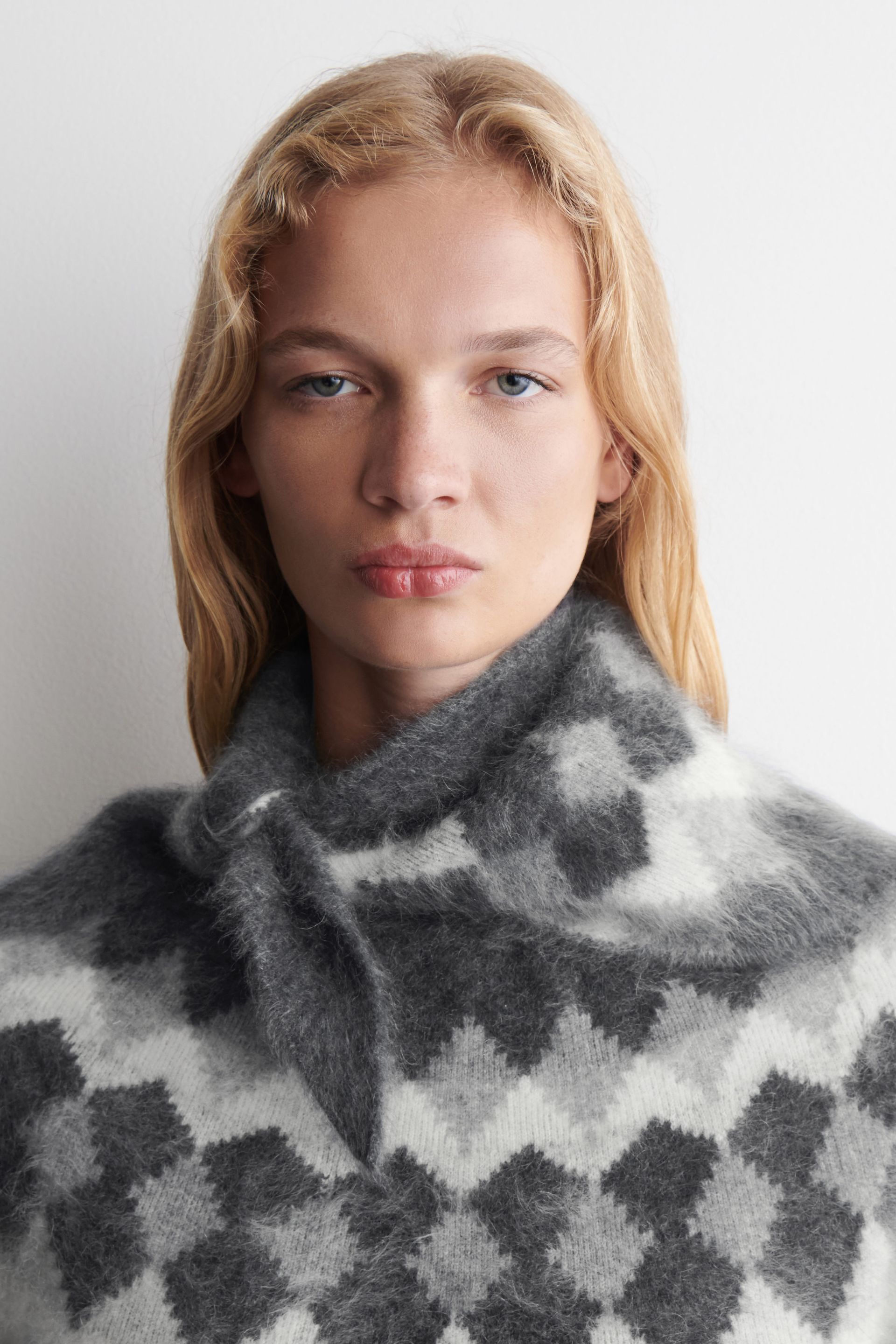 Fair Isle Brushed-Cashmere Scarf