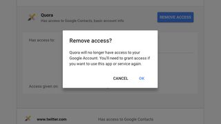 Managing third-party apps with Google account access