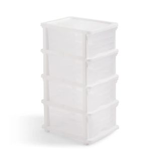 Dunelm Plastic 4 Drawer Storage Tower Unit