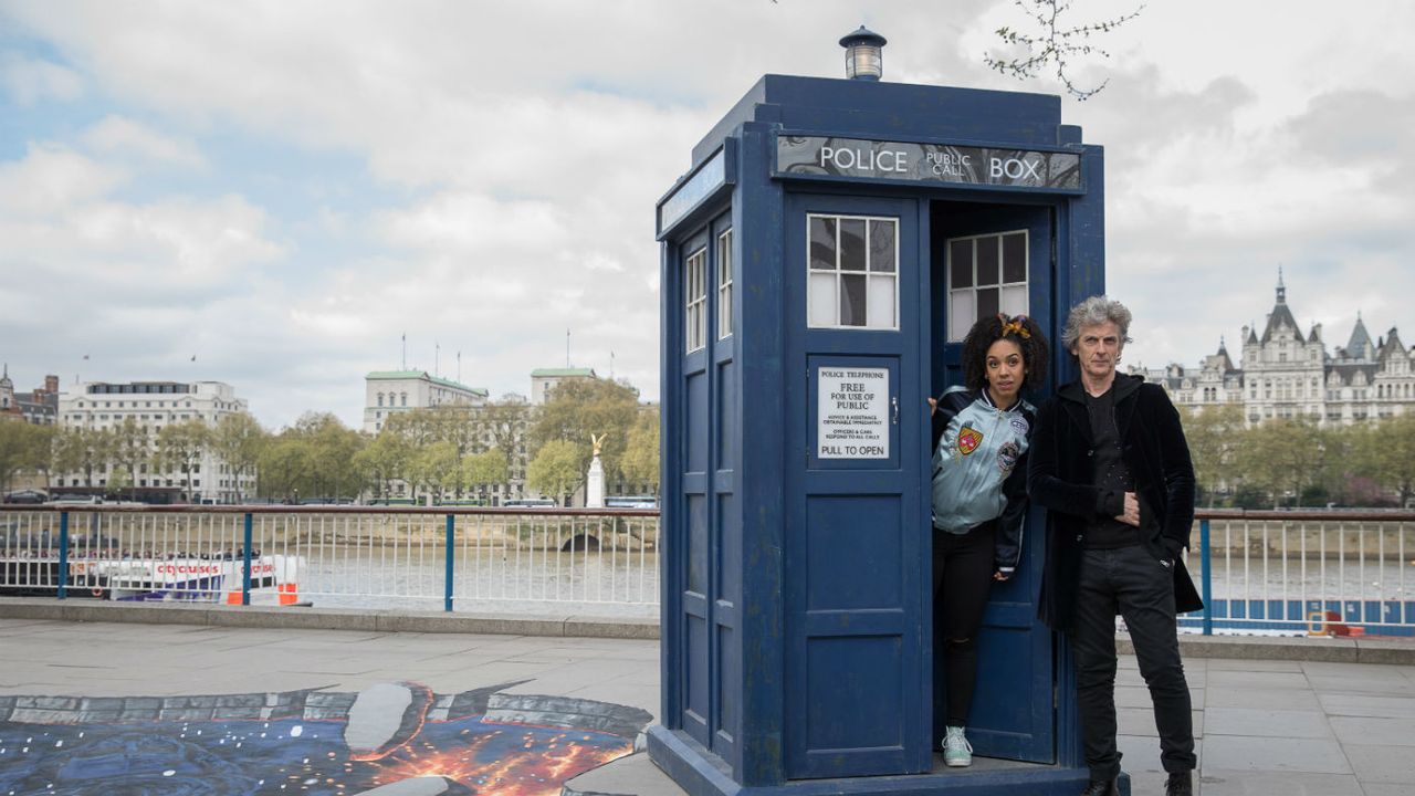 Peter Capaldi and Pearl Mackie