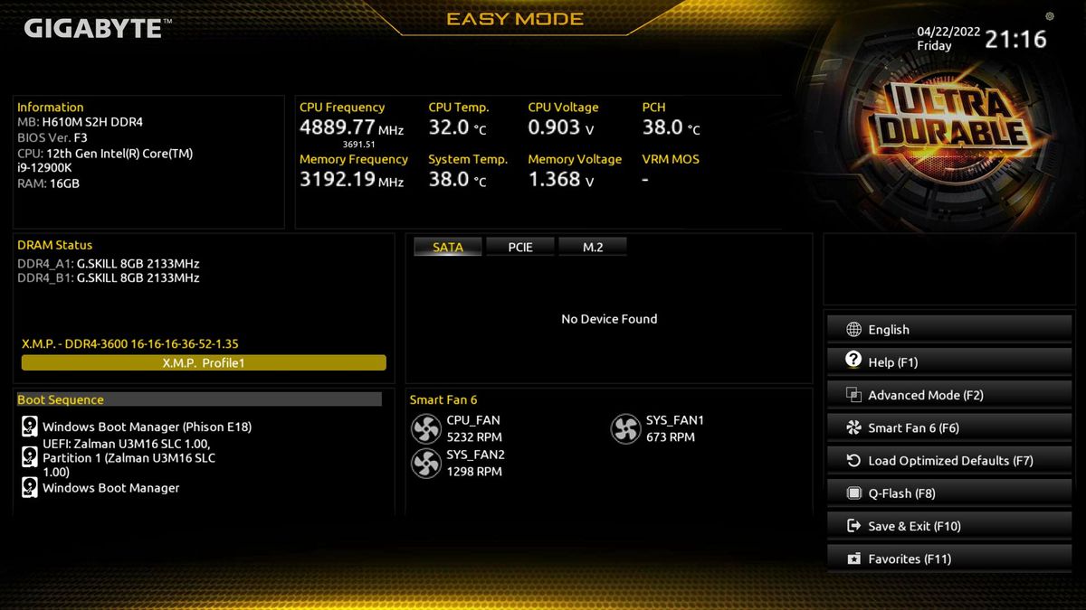 Gigabyte H610M S2H DDR4