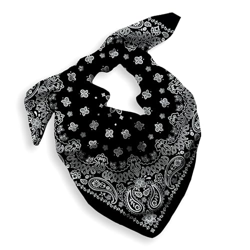 1 Pack Black Bandana