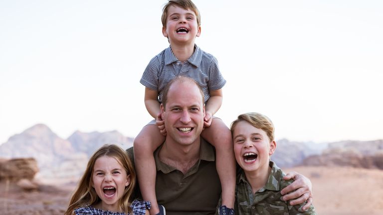 Prince William celebrates Father's Day with an adorable new photo of him and his three children