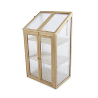 Gardenline Natural Wooden Mini Greenhouse, £69.99 | Aldi