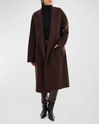 Thara Double-Face Wool Cocoon Coat