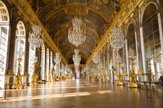 The Hall of Mirrors at the Palace of Versailles.