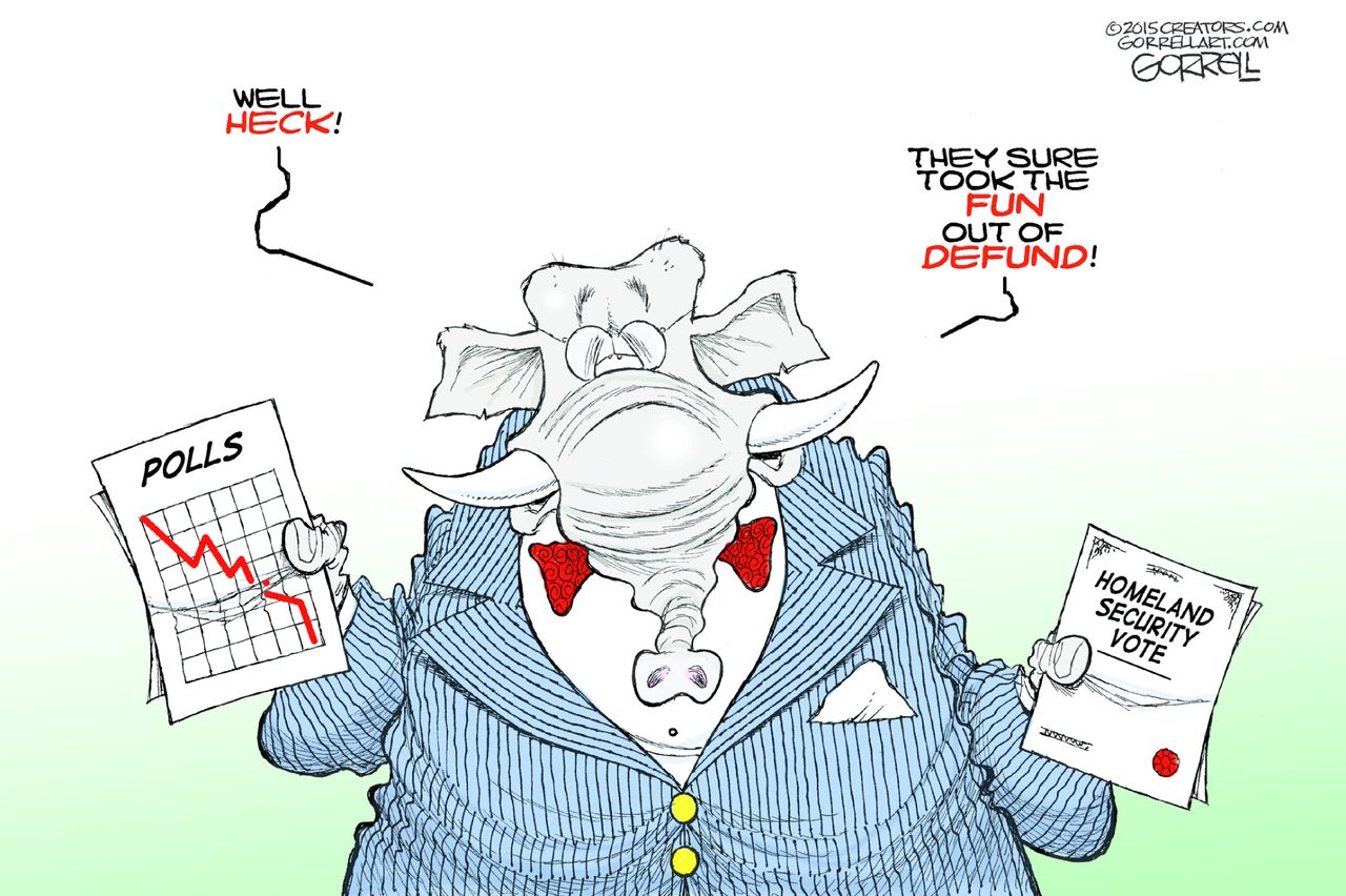 Political cartoon GOP Homeland Security