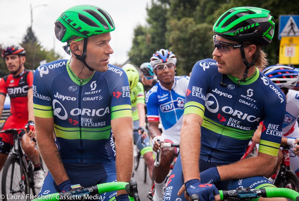 Svein Tuft and Mitchell Docker on the startline