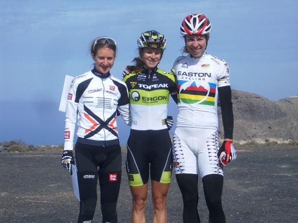 Top three women on the stage 3 podium