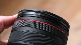 Urth CPL filter attached to the front of a Canon lens