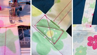 How to make a tote bag; sew, stitching a bag handles